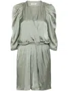 Zadig & Voltaire Ruz Satin Minidress In Green