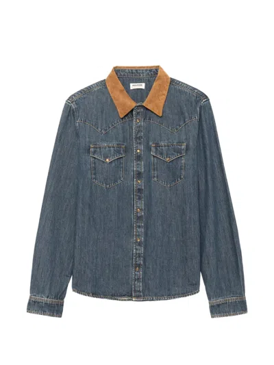 Zadig & Voltaire Saby Denim Jacket In Blue
