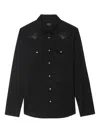 Zadig & Voltaire Saby Embellished Pocket Shirt In Black