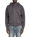 Zadig & Voltaire Sacha Skull-print Zip-up Hoodie In Gray