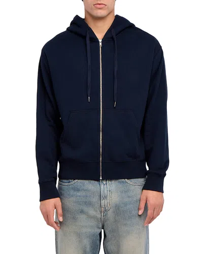 Zadig & Voltaire Sacha Reality Full Zip Hoodie Sweatshirt In Blue