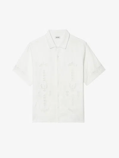 Zadig & Voltaire Sam Embroidery Shirt In White