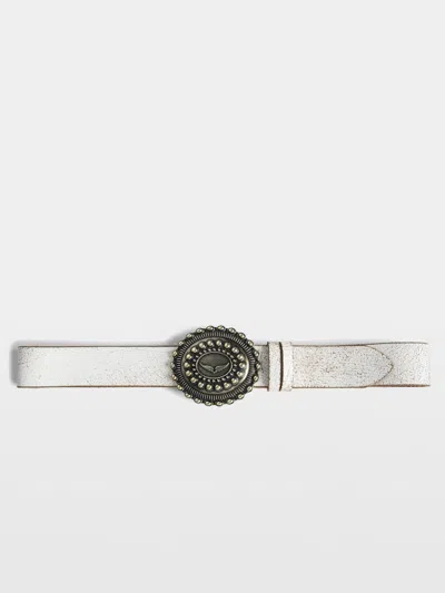 Zadig & Voltaire Santa Fe Belt In White