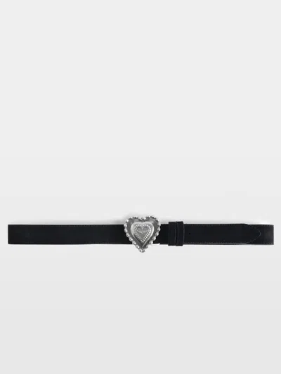 Zadig & Voltaire Santa Fe Crush Belt In Black
