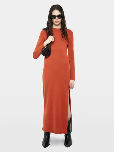 Zadig & Voltaire Sarra Dress In Orange