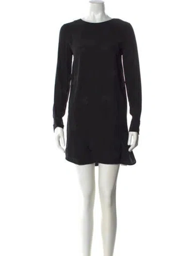 Pre-owned Zadig & Voltaire Satin Mini Dress In Black