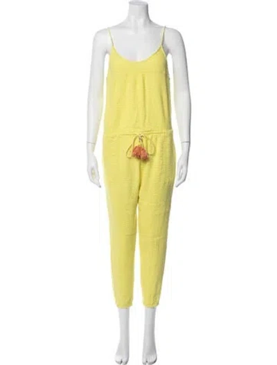 Pre-owned Zadig & Voltaire Scoop Neck Jumpsuit In Yellow