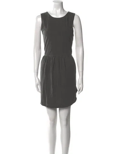 Pre-owned Zadig & Voltaire Scoop Neck Mini Dress In Gray