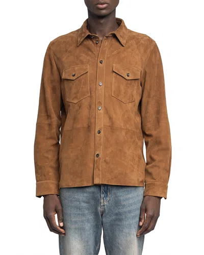 ZADIG & VOLTAIRE SERGY LIGHT SUEDE SHIRT JACKET