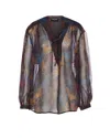 Zadig & Voltaire Womens Dark Chocolate Tamela Horse-print Woven Shirt In Brown
