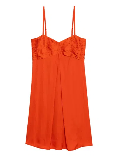 Zadig & Voltaire Zadig&voltaire Short Red Satin Straps Dress