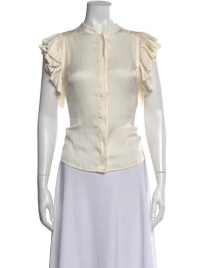 Pre-owned Zadig & Voltaire Short Sleeve Blouse In Neutral
