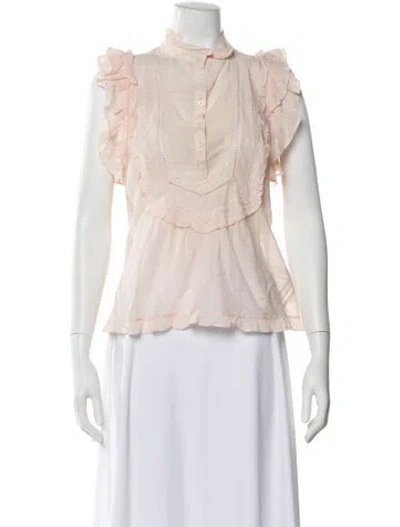 Pre-owned Zadig & Voltaire Short Sleeve Blouse In Pink