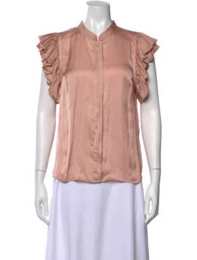 Pre-owned Zadig & Voltaire Short Sleeve Blouse In Pink