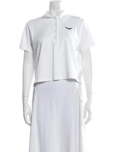 Pre-owned Zadig & Voltaire Short Sleeve Polo In White