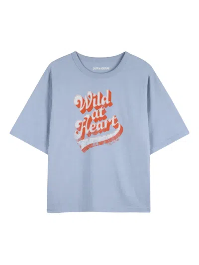 Zadig & Voltaire Kids' Short-sleeve T-shirt In Blue