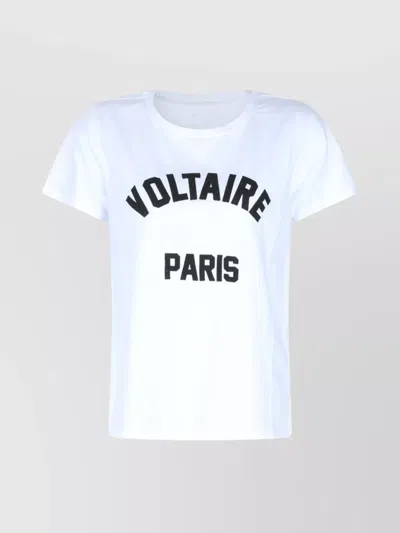 ZADIG & VOLTAIRE SHORT SLEEVES CREW NECK GRAPHIC PRINT
