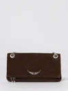 Zadig & Voltaire Womens Rock Ii Leather Clutch Wood In Brown