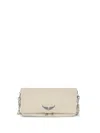 Zadig & Voltaire Rock Leather Shoulder Bag In Neutral