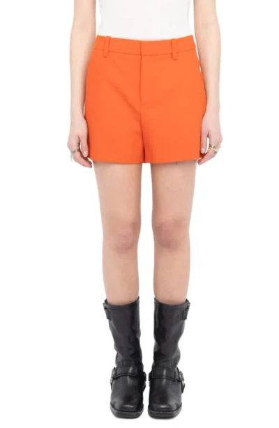Zadig & Voltaire Sidou Shorts In Orange