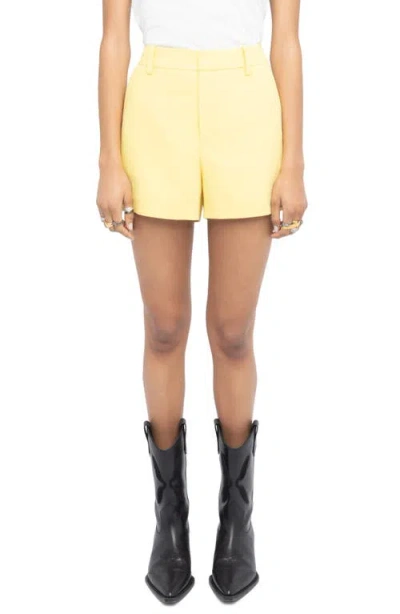 Zadig & Voltaire Sidou Shorts In Yellow