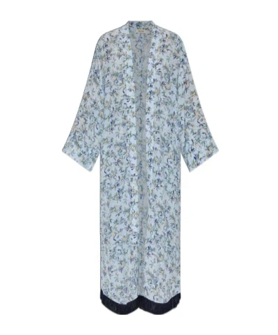 Zadig & Voltaire Silk Coat In Blue