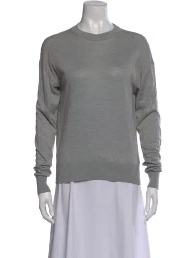 Pre-owned Zadig & Voltaire Silk Crew Neck Sweater In Gray