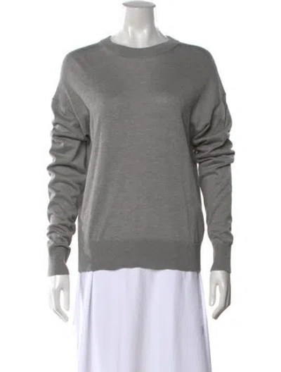 Pre-owned Zadig & Voltaire Silk Crew Neck Sweater In Gray