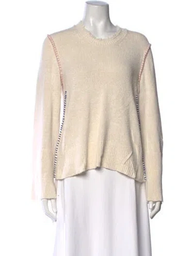 Pre-owned Zadig & Voltaire Silk Crew Neck Sweater In Neutrals