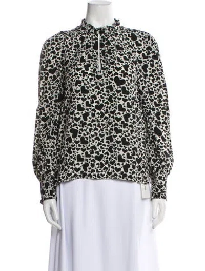 Pre-owned Zadig & Voltaire Silk Floral Print Blouse In Multi