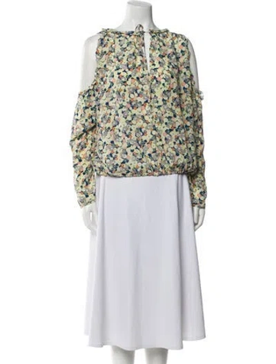 Pre-owned Zadig & Voltaire Silk Floral Print Blouse In Multi