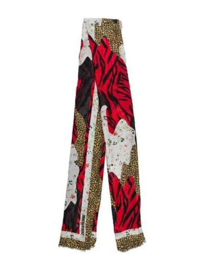 Pre-owned Zadig & Voltaire Silk Floral Print Scarf In Red