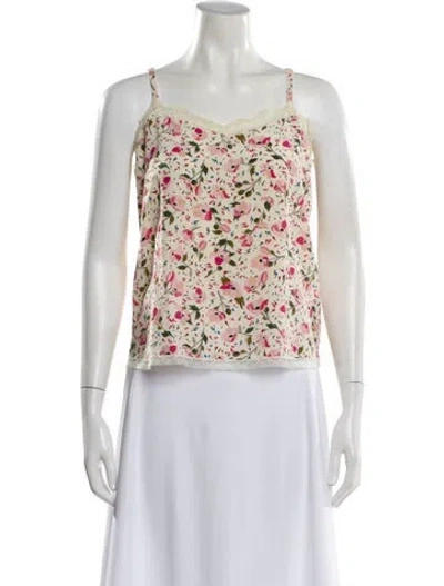 Pre-owned Zadig & Voltaire Silk Floral Print Top In Multi
