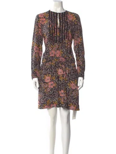 Pre-owned Zadig & Voltaire Silk Knee-length Dress In Black