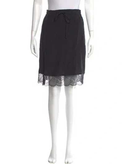 Pre-owned Zadig & Voltaire Silk Knee-length Skirt In Black