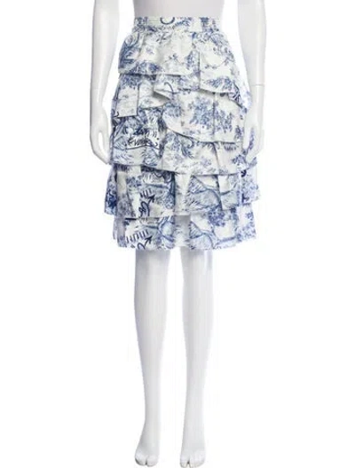 Pre-owned Zadig & Voltaire Silk Knee-length Skirt In Blue