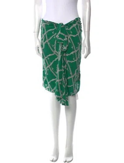 Pre-owned Zadig & Voltaire Silk Knee-length Skirt In Green