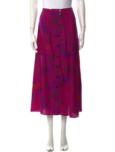 Pre-owned Zadig & Voltaire Silk Long Skirt In Purple