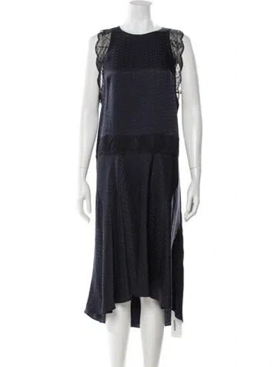 Pre-owned Zadig & Voltaire Silk Midi Length Dress In Blue