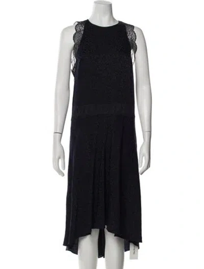 Pre-owned Zadig & Voltaire Silk Midi Length Dress In Blue