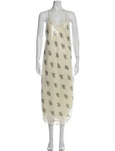 Pre-owned Zadig & Voltaire Silk Midi Length Dress In Multi