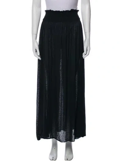 Pre-owned Zadig & Voltaire Silk Midi Length Skirt In Black