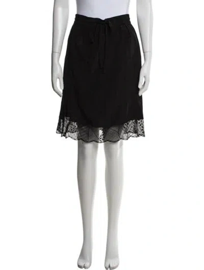 Pre-owned Zadig & Voltaire Silk Midi Length Skirt In Black