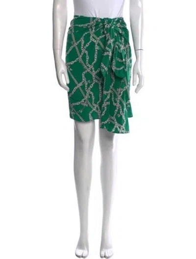 Pre-owned Zadig & Voltaire Silk Midi Length Skirt In Green