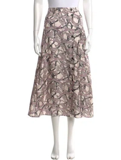 Pre-owned Zadig & Voltaire Silk Midi Length Skirt W/ Tags In Multi
