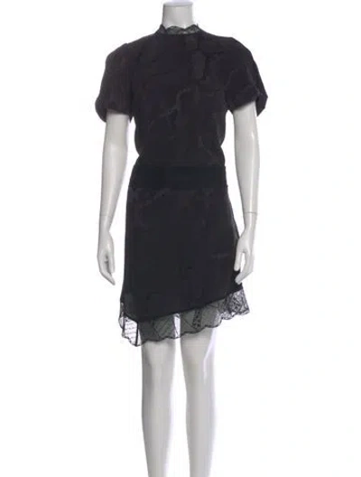 Pre-owned Zadig & Voltaire Silk Mini Dress In Black