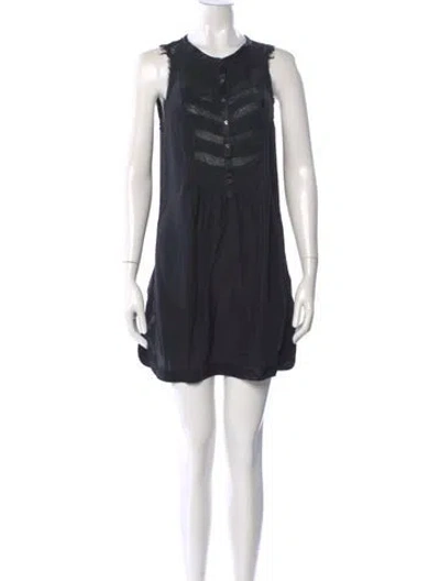 Pre-owned Zadig & Voltaire Silk Mini Dress In Black