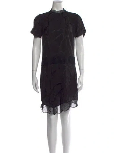 Pre-owned Zadig & Voltaire Silk Mini Dress In Black