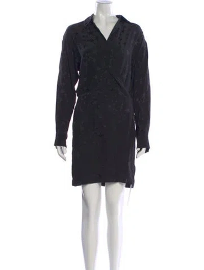 Pre-owned Zadig & Voltaire Silk Mini Dress In Black