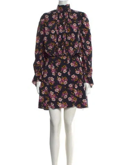 Pre-owned Zadig & Voltaire Silk Mini Dress In Black